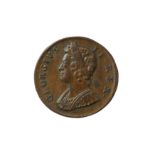 GEORGE II (1727 - 1760), 1729 HALFPENNY.