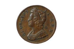 GEORGE II (1727 - 1760), 1729 HALFPENNY.