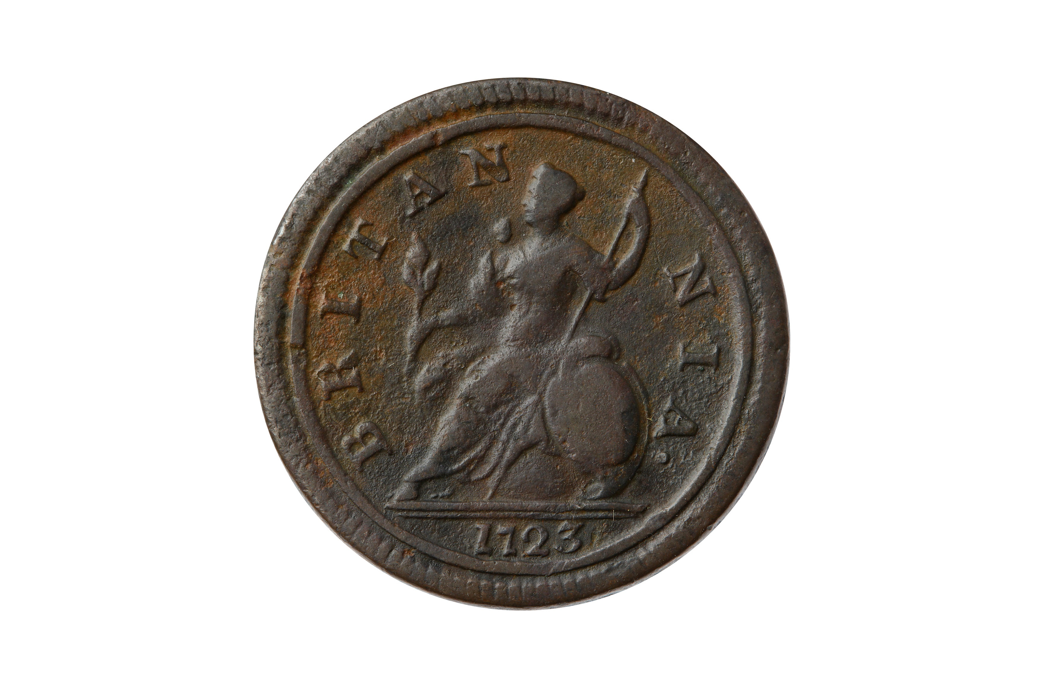 GEORGE I (1714 - 1727), 1723 HALFPENNY. - Image 2 of 2