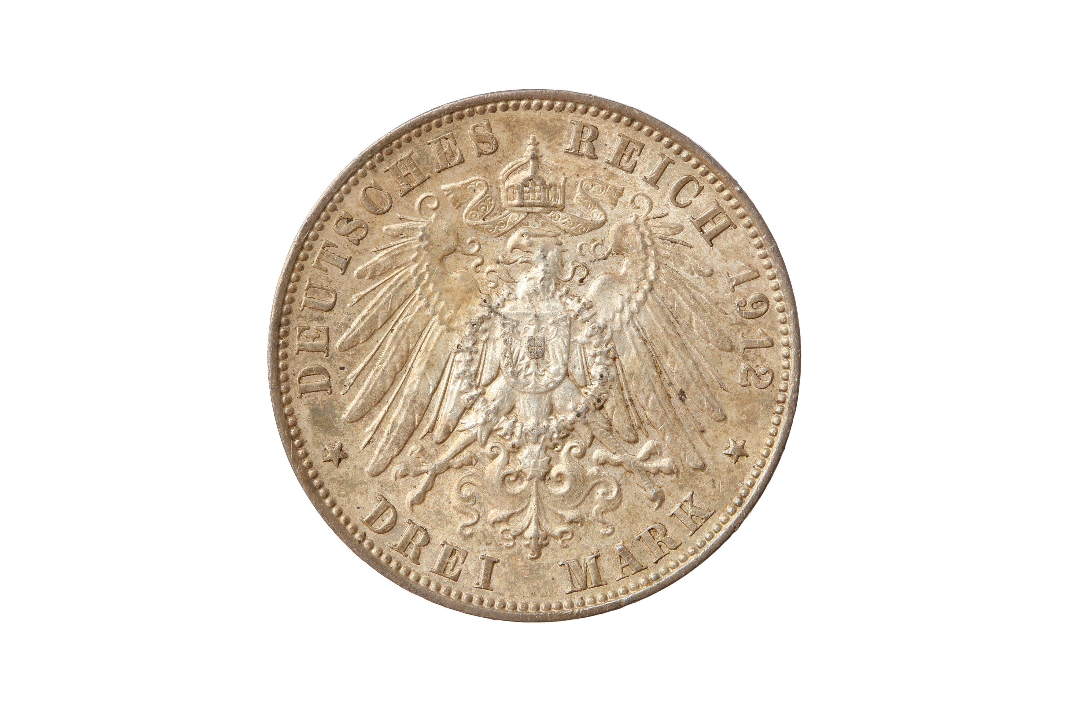 GERMAN STATES, SAXONY, FRIEDRICH AUGUST III (1904 - 1918), 1912-E 3 MARK. - Image 2 of 2