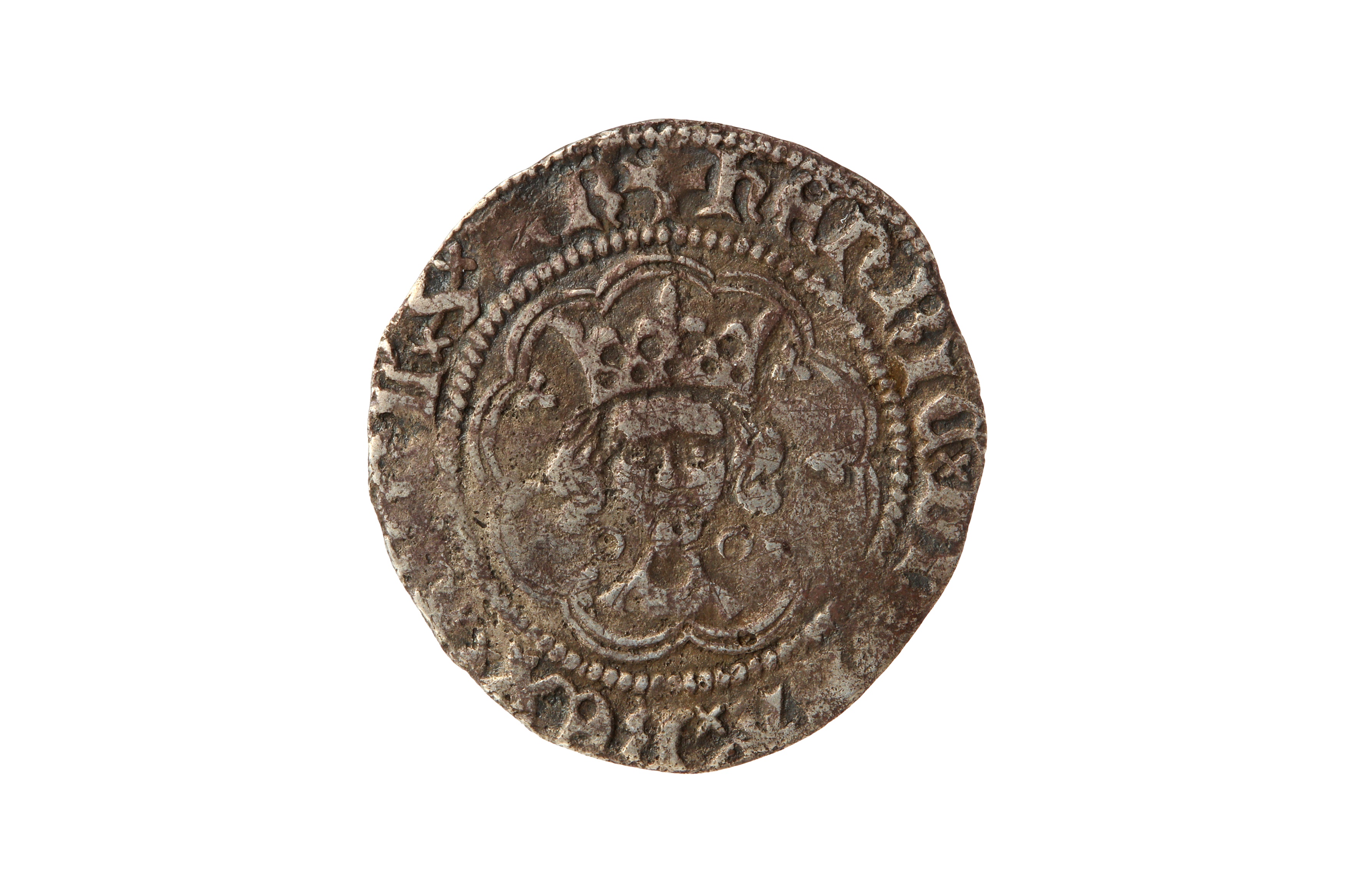 HENRY VI (FIRST REIGN, 1422 - 1461) ANNULET ISSUE, CALAIS MINT HALFGROAT.