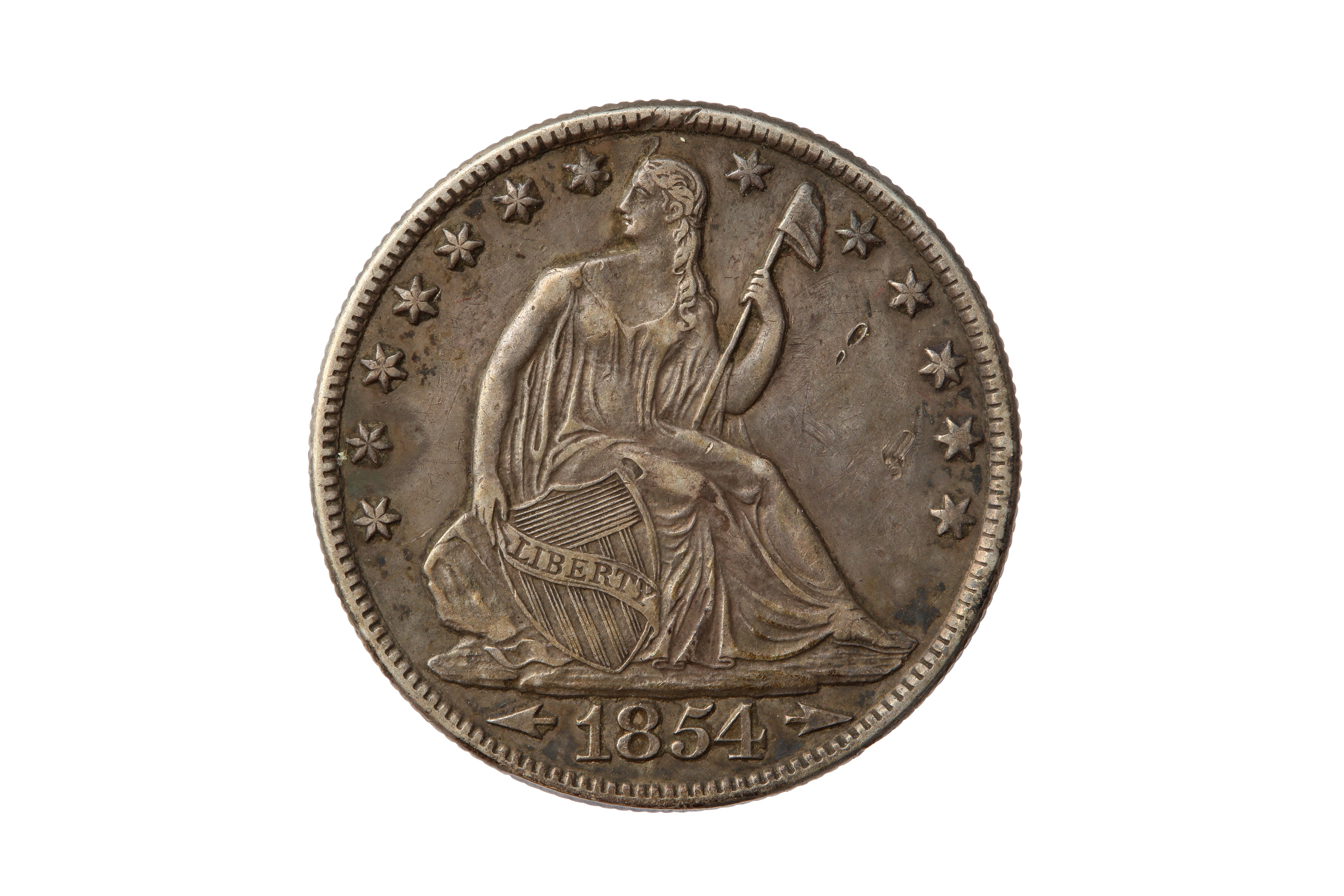 USA, 1854-O 50 CENTS/HALF DOLLAR.