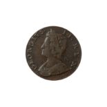 GEORGE II (1727 - 1760), 1734 HALFPENNY.