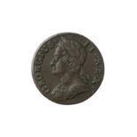 GEORGE II (1727 - 1760), 1745 HALFPENNY.