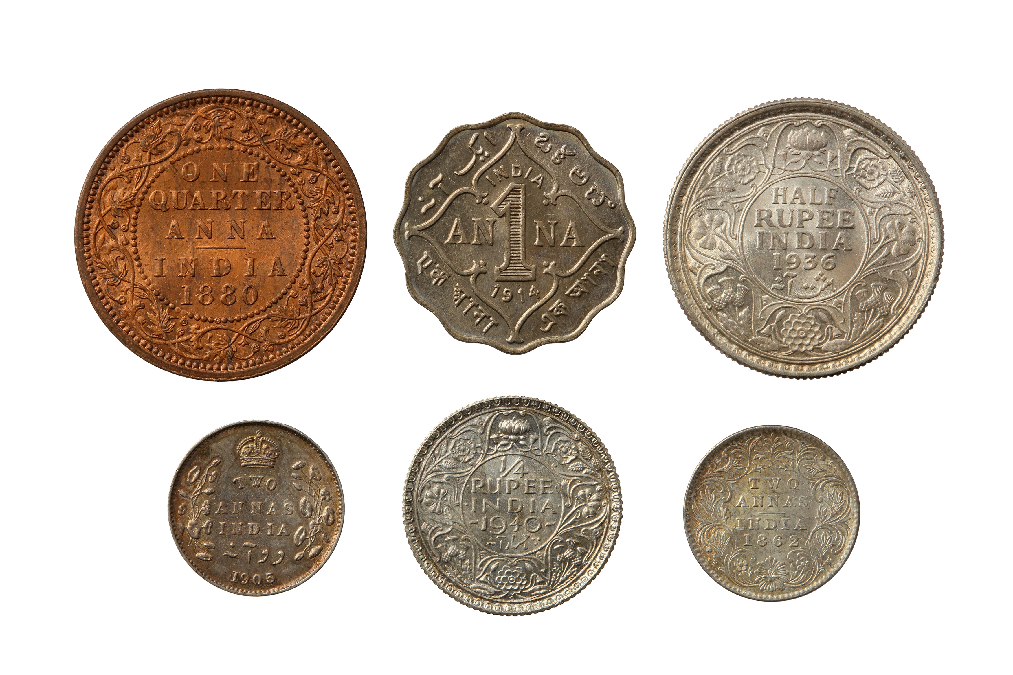 INDIA, 6X COINS - Bild 2 aus 2