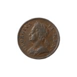 GEORGE II (1727 - 1760), 1751 HALFPENNY.