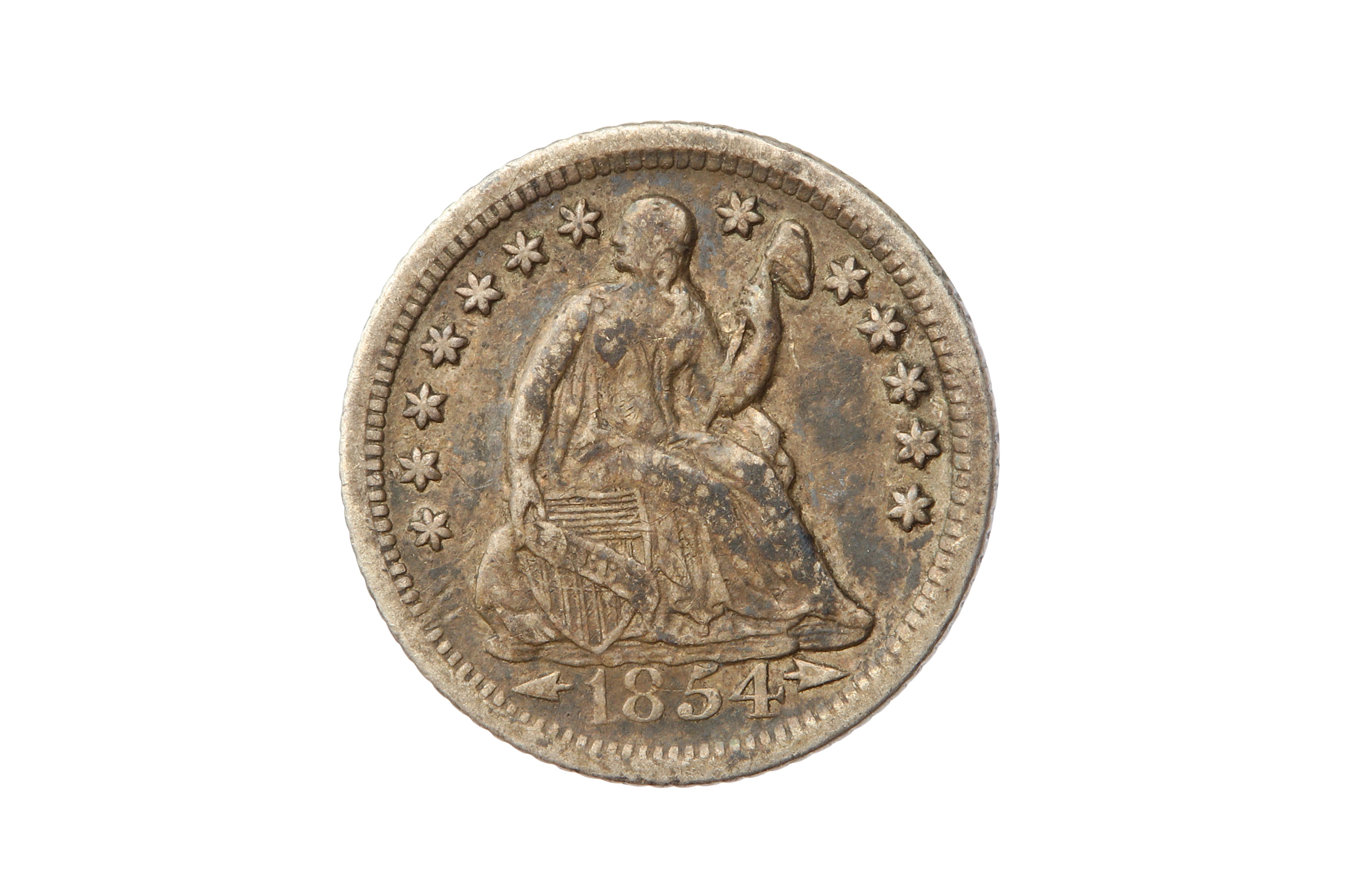 USA, 1854-O 5 CENTS/HALF DIME.