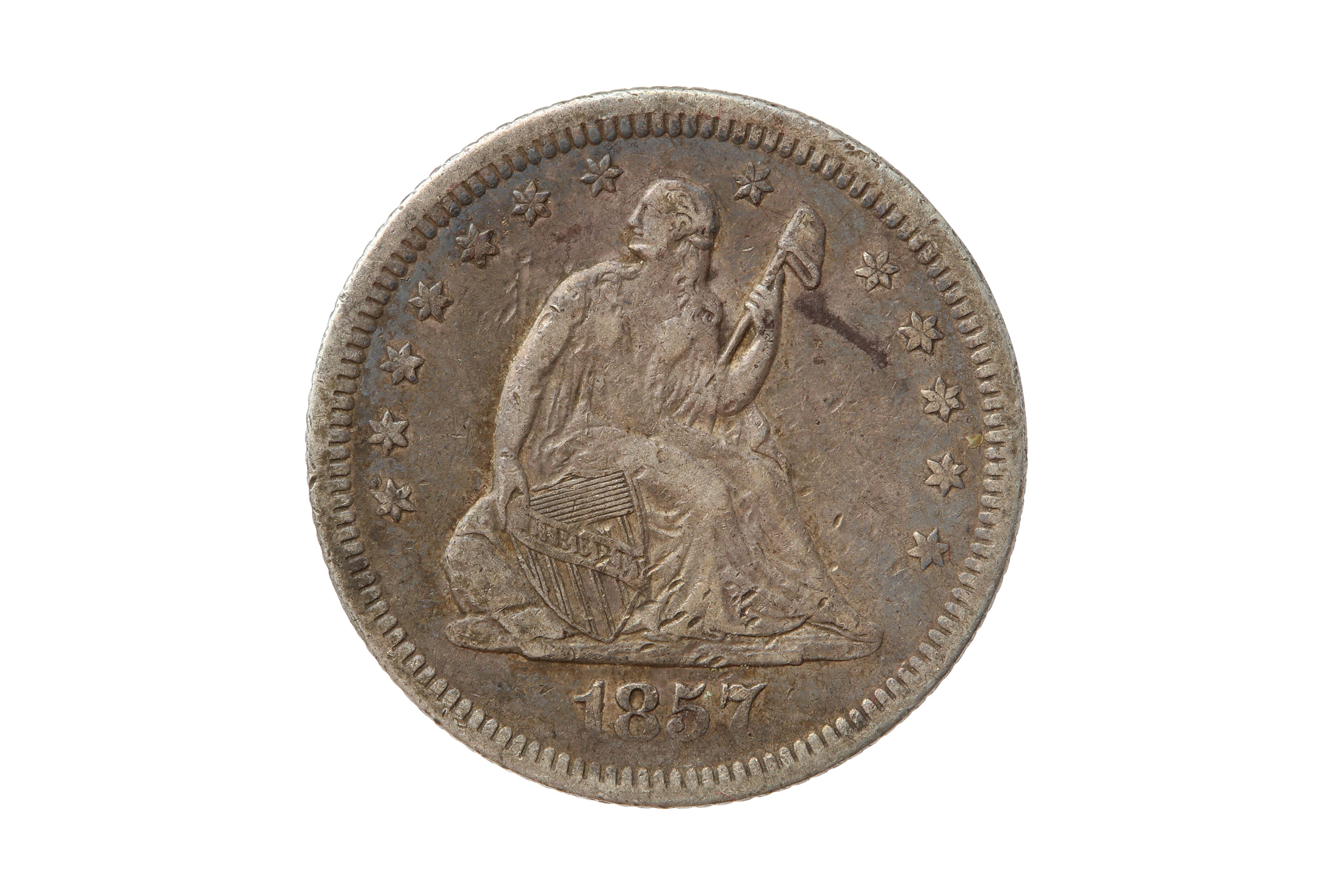 USA, 1857-O 25 CENTS/QUARTER DOLLAR.