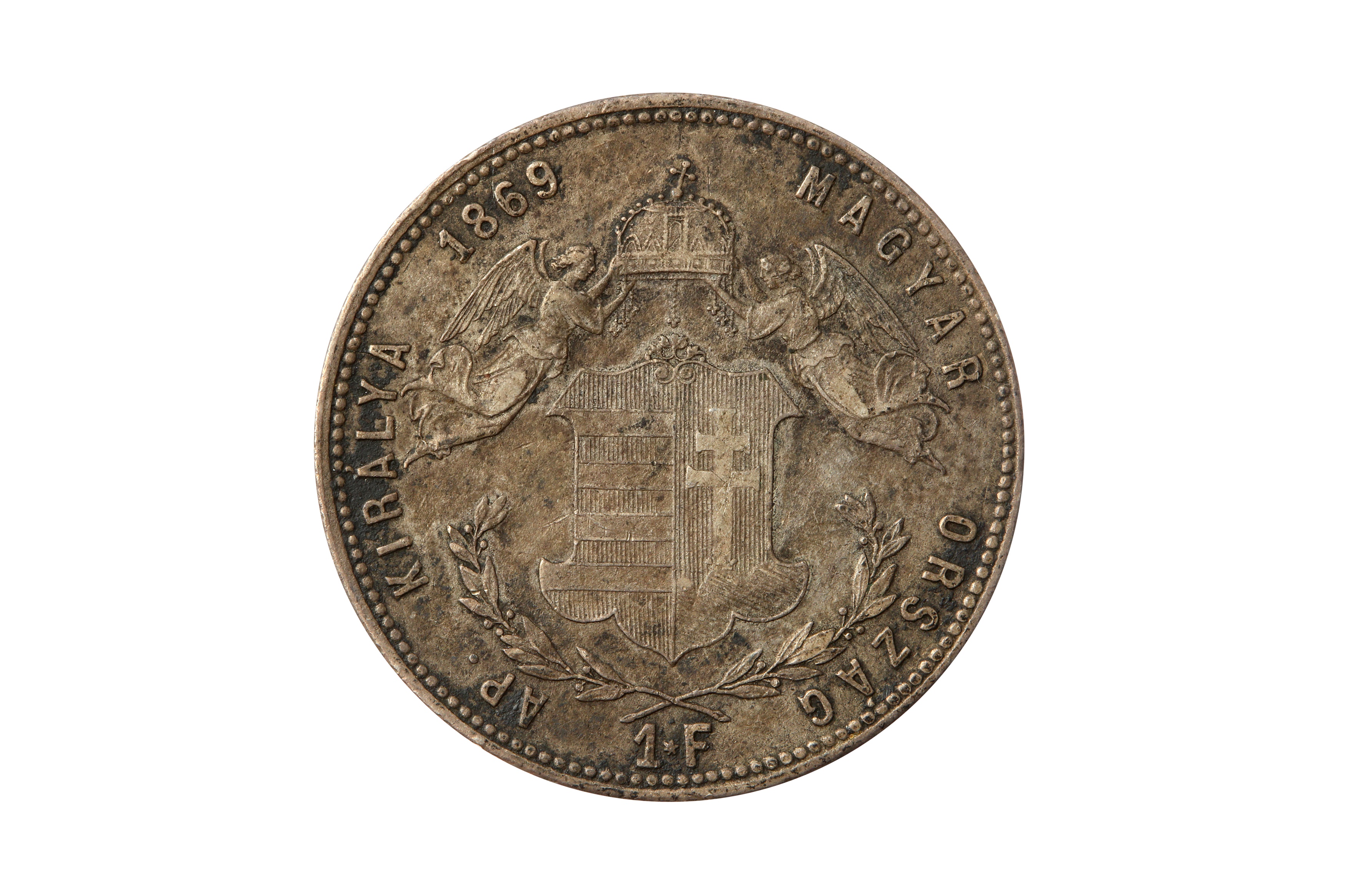 HUNGARY, FRANZ JOSEPH I (1848 - 1916), 1869 GYF FORINT. - Bild 2 aus 2