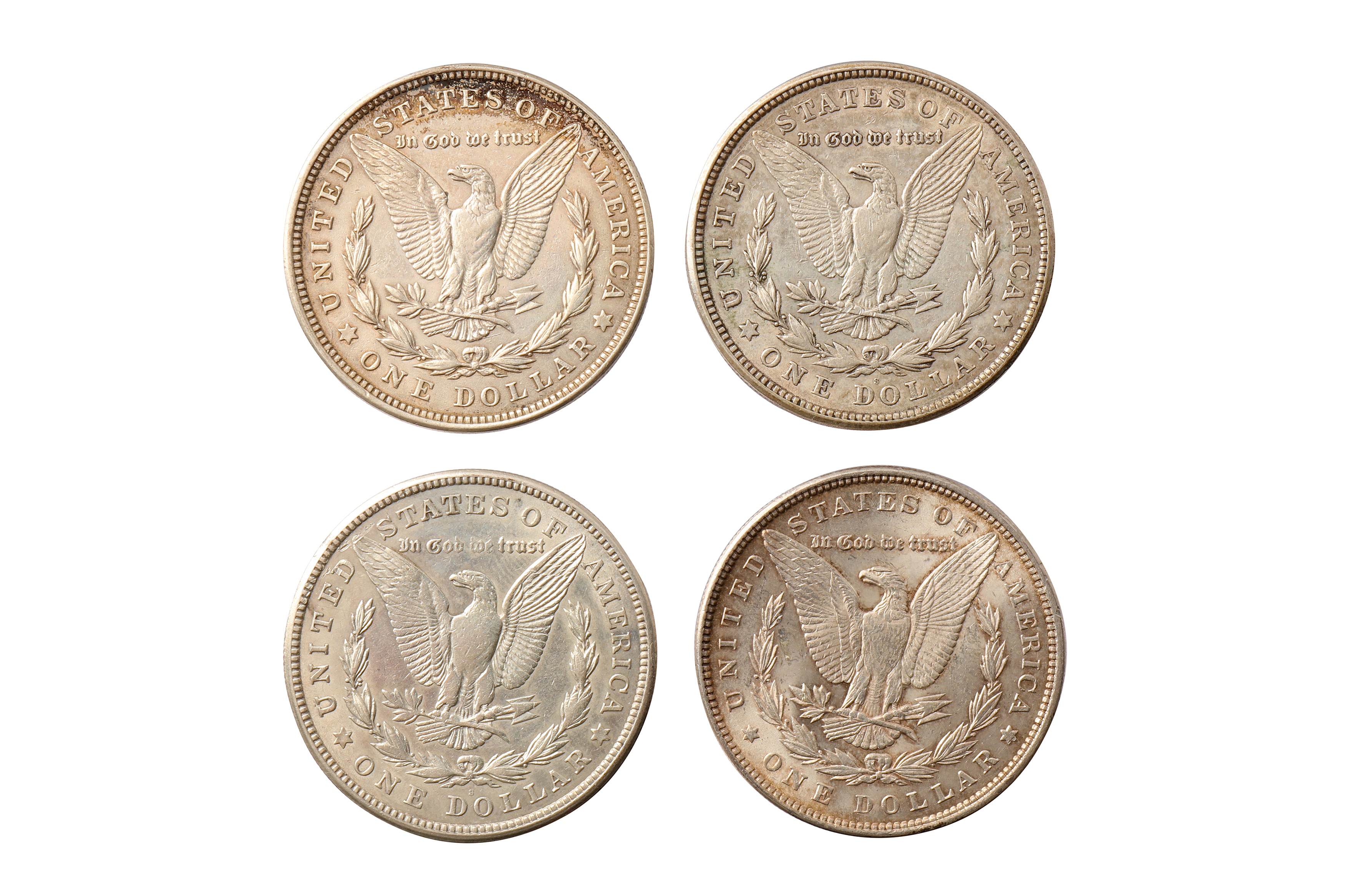 USA, 4X MORGAN DOLLARS - Image 2 of 2