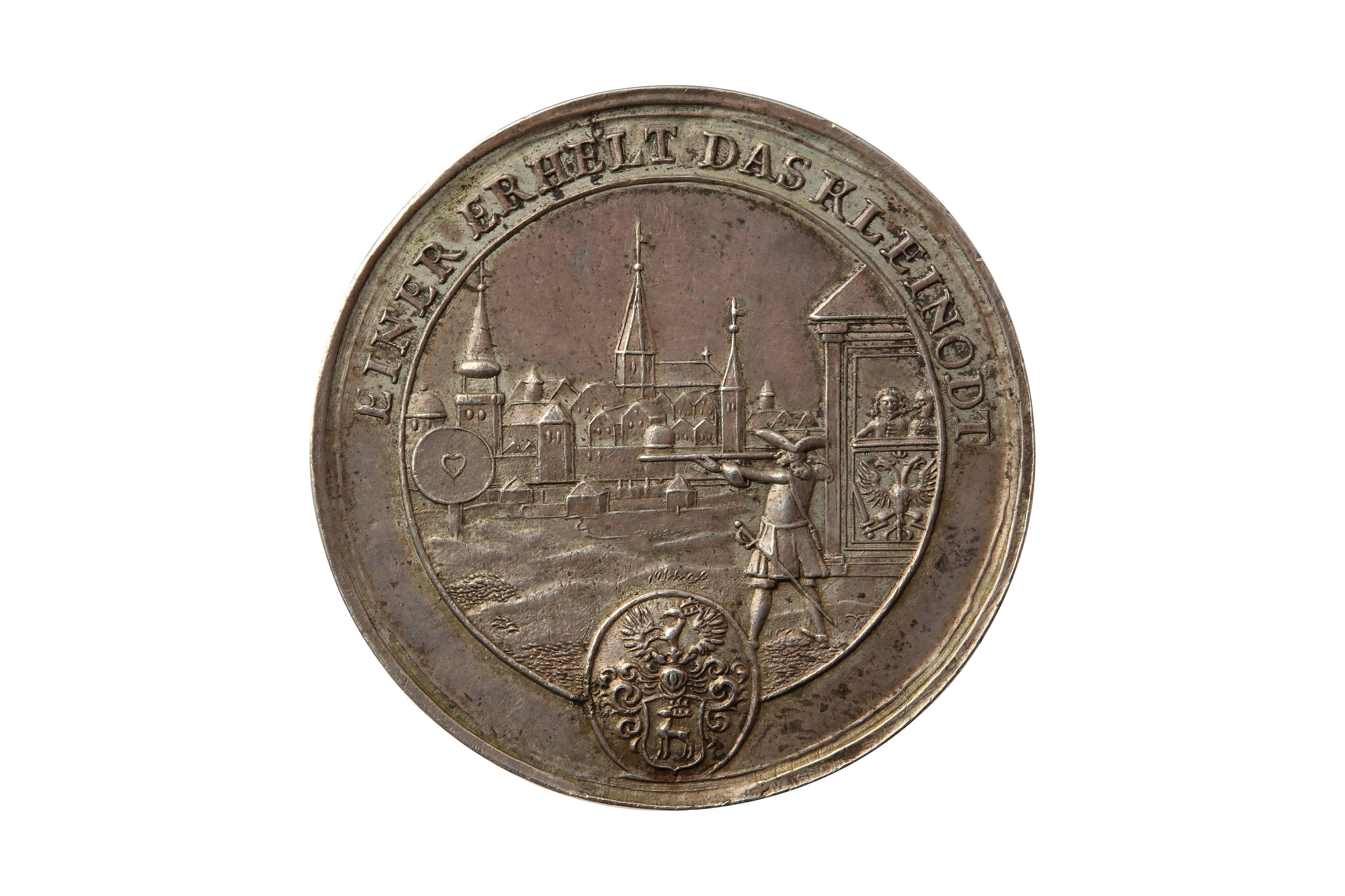 GERMANY, HIRSCHBERG SILVER SHOOTING MEDAL, ND (1709).