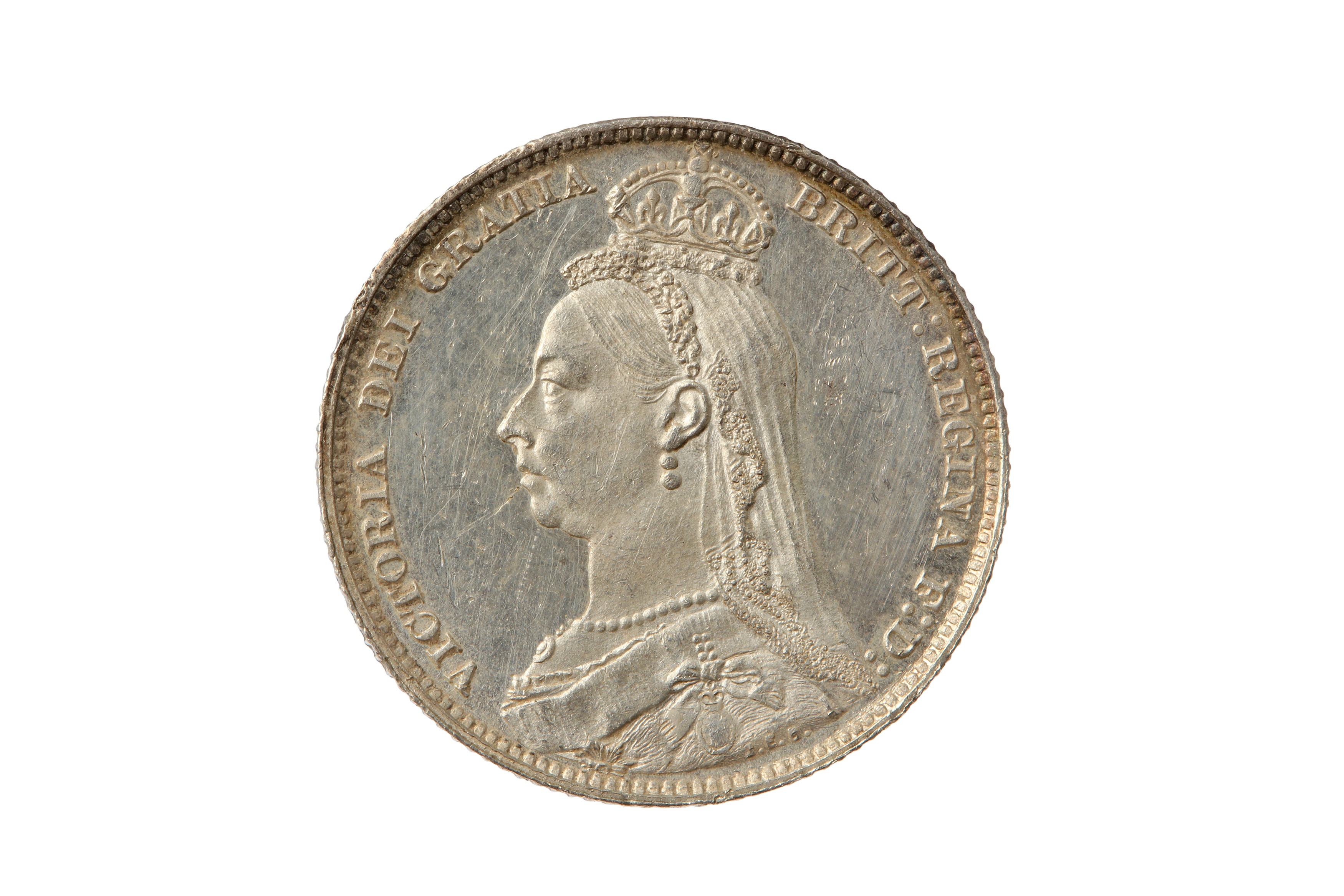 VICTORIA (1837 - 1901), 1890 SHILLING. 