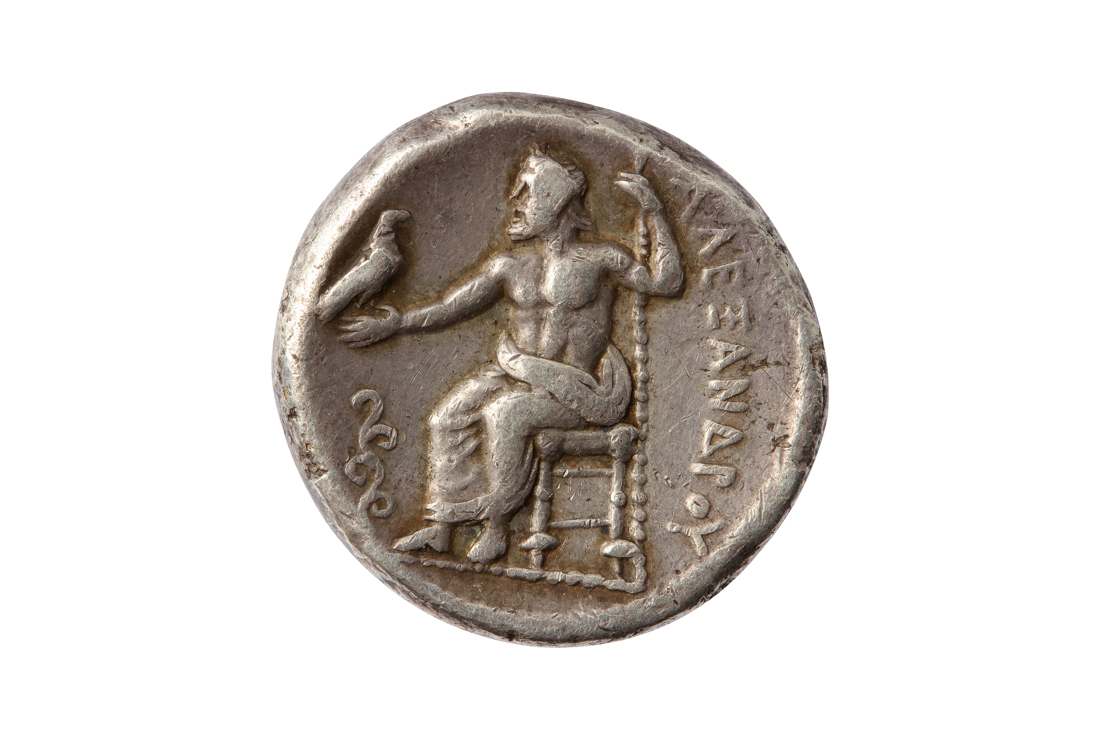 ALEXANDER III, THE GREAT (336 - 323 B.C.), LIFETIME ISSUE, AMPHIPOLIS MINT TETRADRACHM. - Image 2 of 2