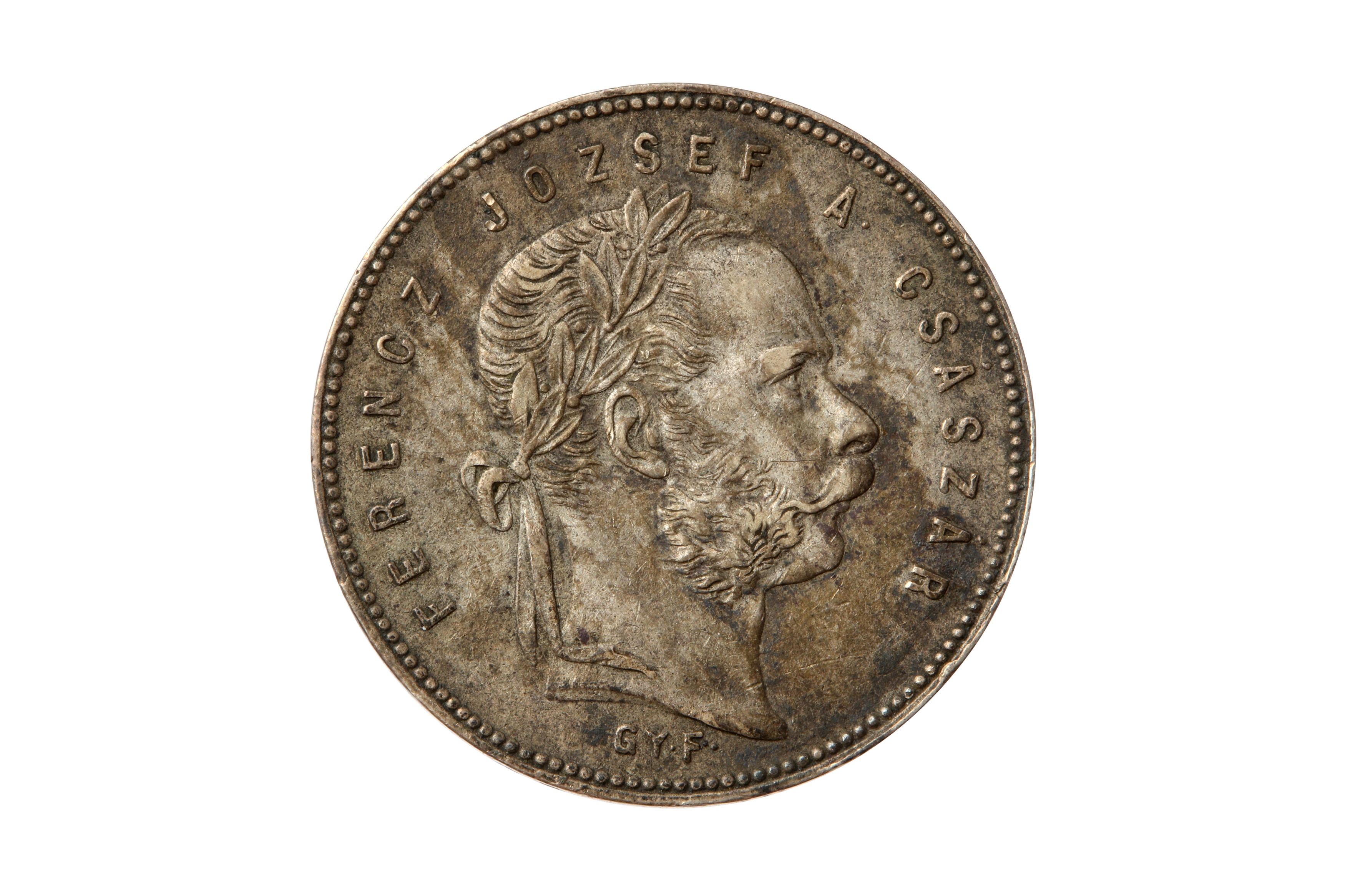 HUNGARY, FRANZ JOSEPH I (1848 - 1916), 1869 GYF FORINT.