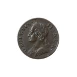 GEORGE II (1727 - 1760), 1747 HALFPENNY.