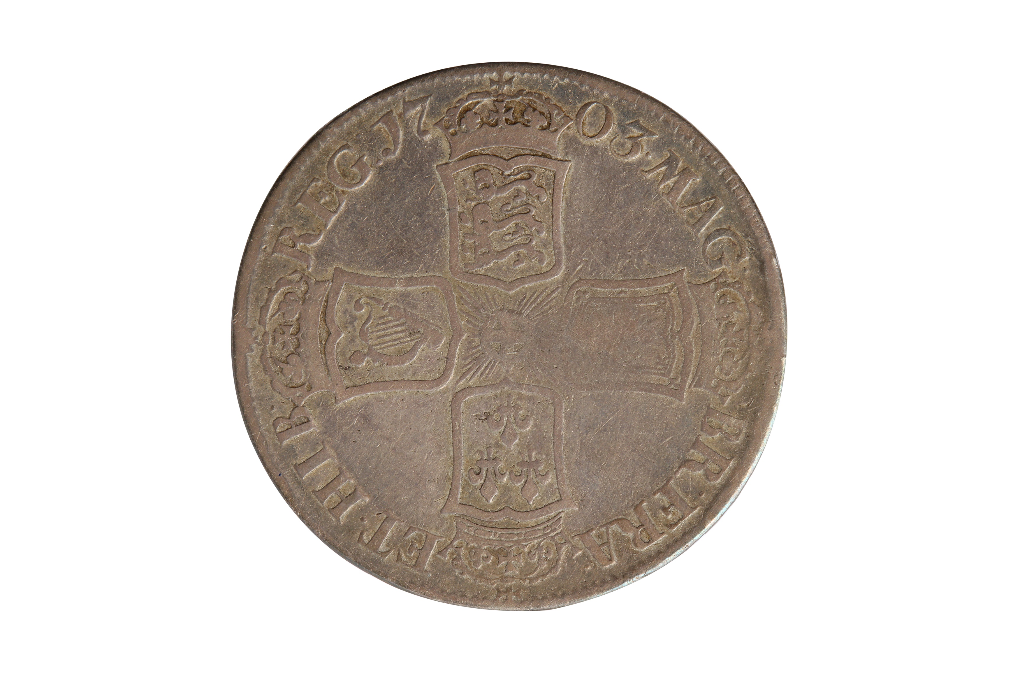 ANNE (1702 - 1714), 1703 VIGO HALFCROWN. - Image 2 of 2