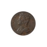 GEORGE II (1727 - 1760), 1739 HALFPENNY.