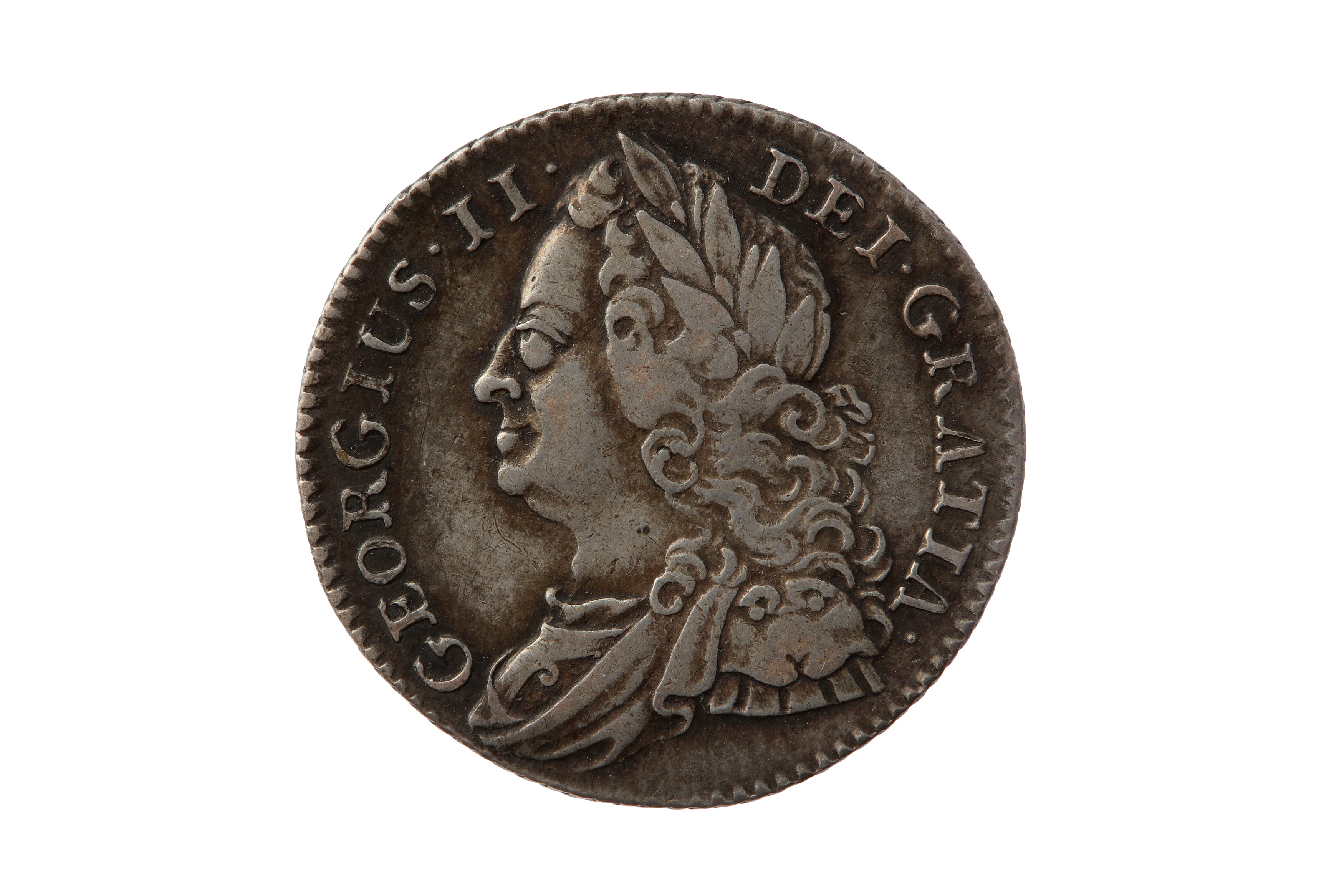 GEORGE II (1727 - 1760), 1745 SIXPENCE.