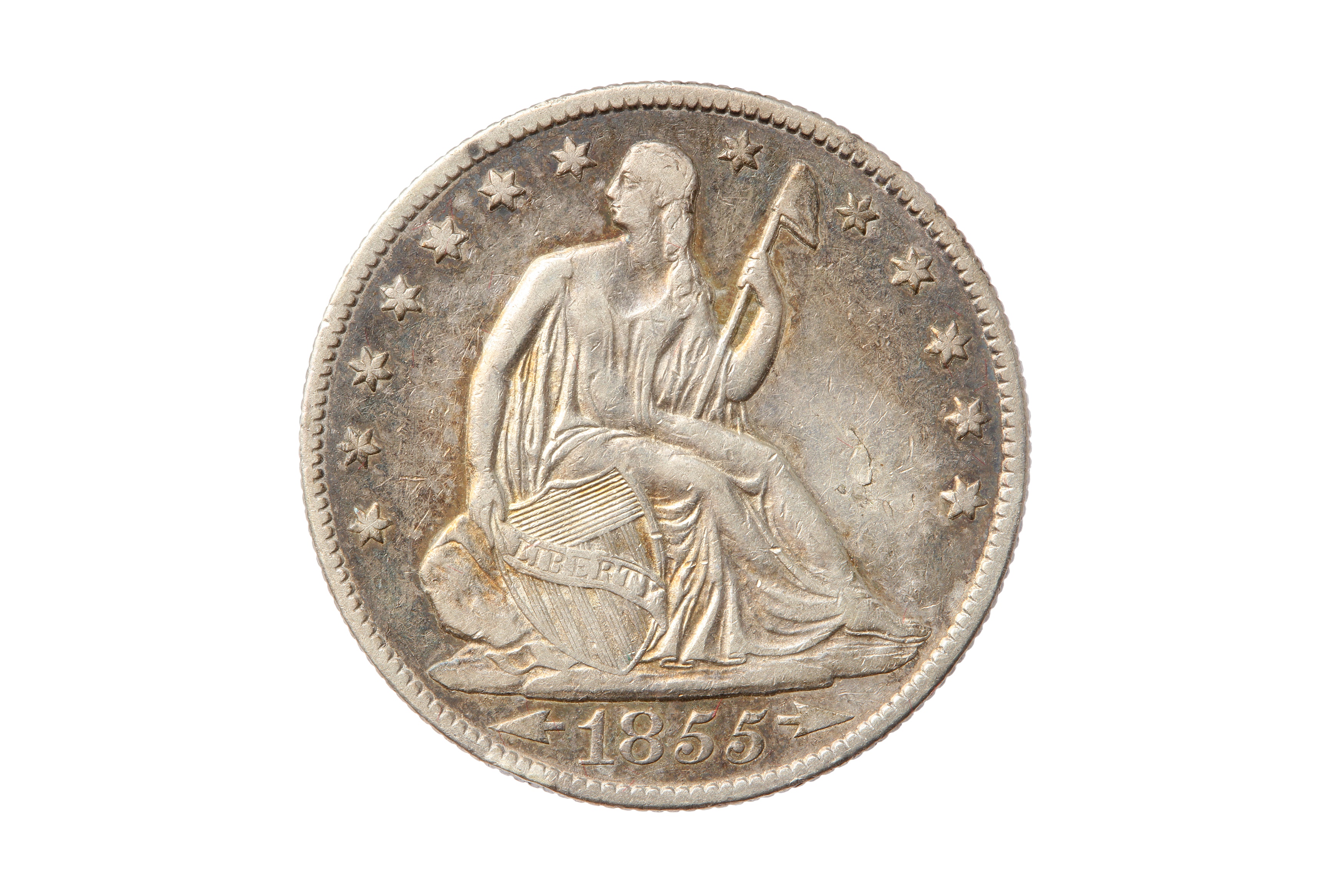 USA, 1855-O 50 cents/Half Dollar.