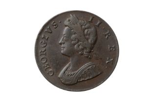 GEORGE II (1727 - 1760), 1731 HALFPENNY.