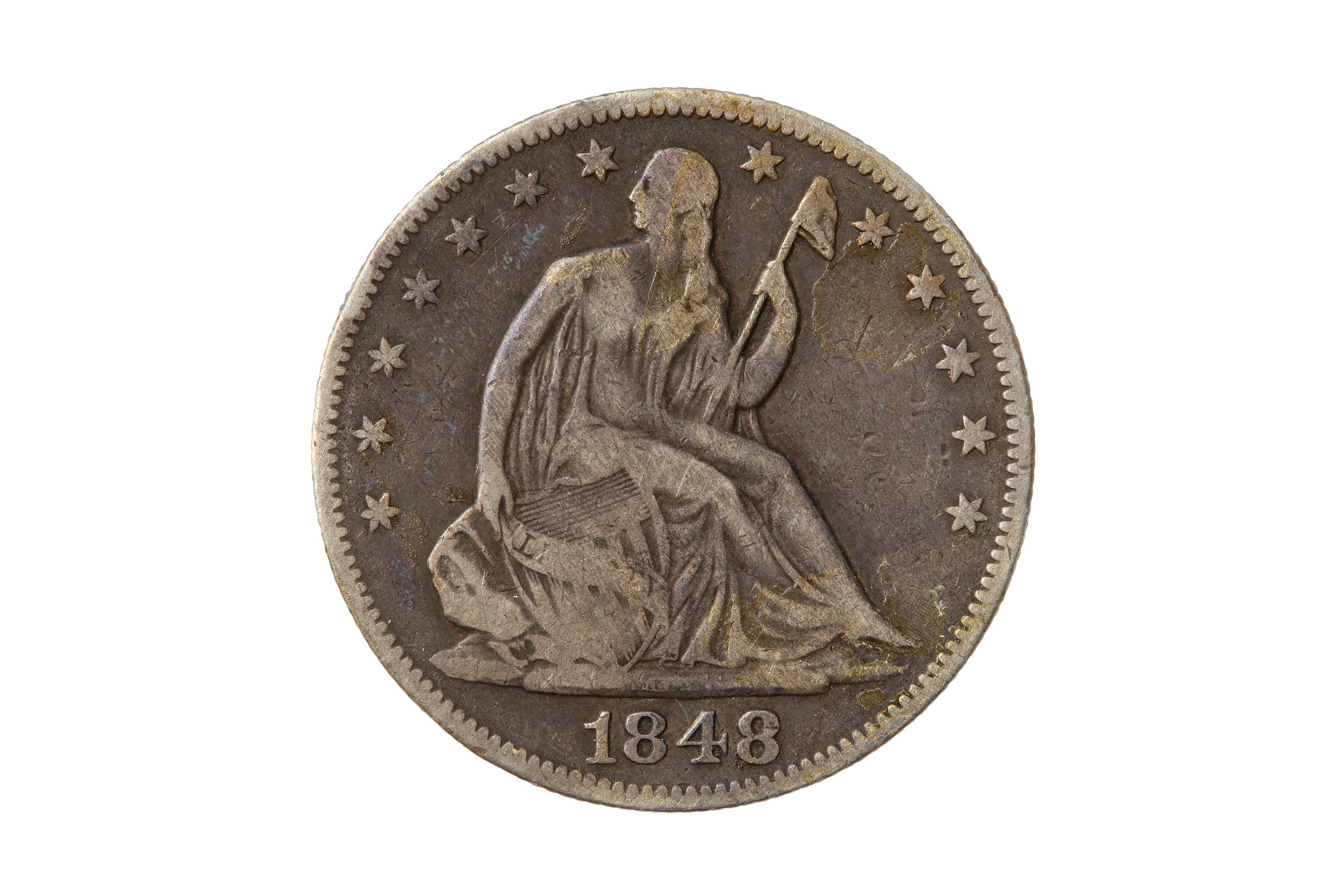 USA, 1848-O 50 CENTS/HALF DOLLAR.