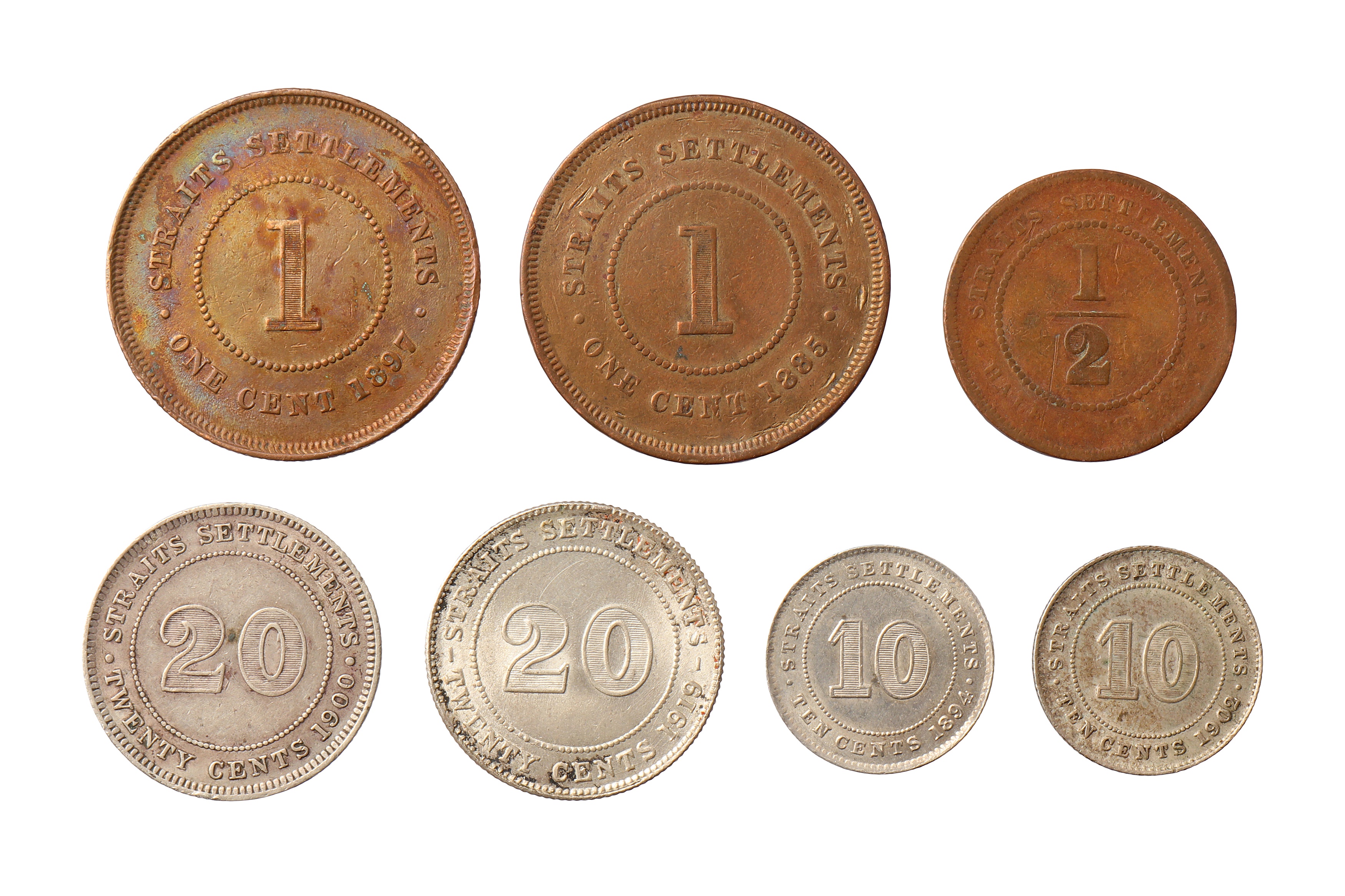 STRAITS SETTLEMENTS, 8X COINS  - Image 2 of 2