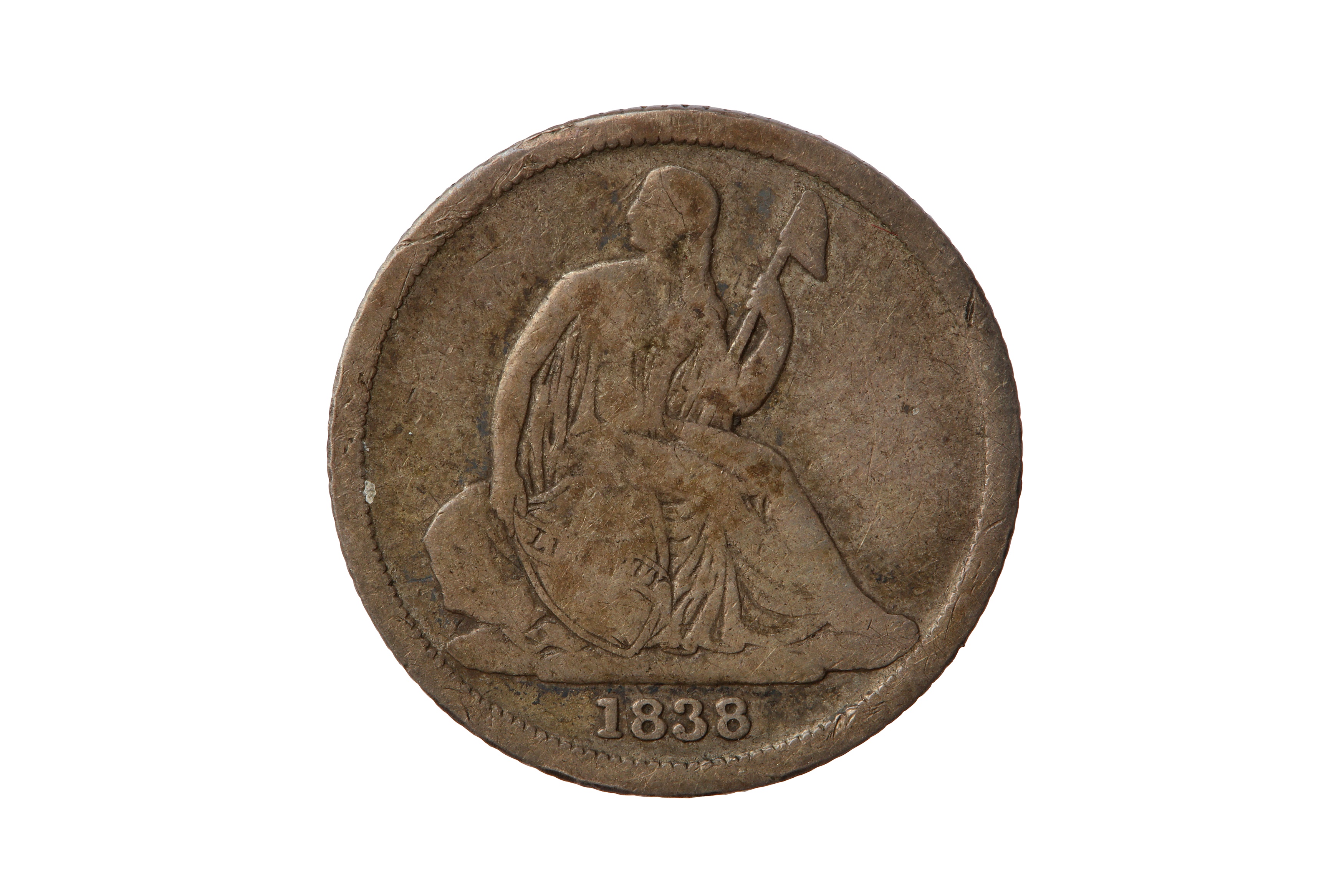 USA, 1838-O 10 CENTS/DIME.