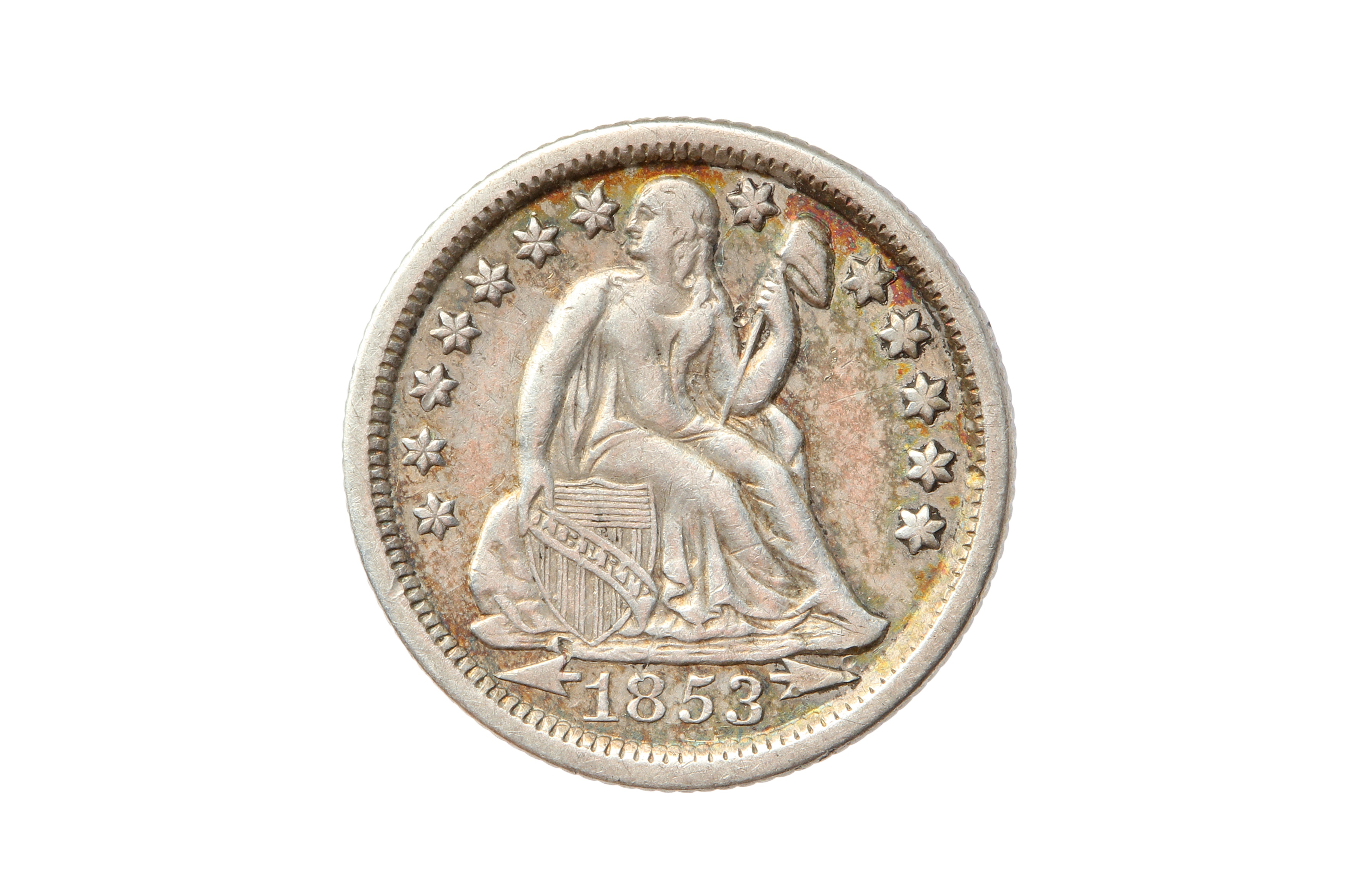 USA, 1853-O 10 CENTS/DIME.