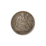 USA, 1861-O 50 CENTS/HALF DOLLAR. CONFEDERATE ISSUE -  BISECTED DATE, WB-103.
