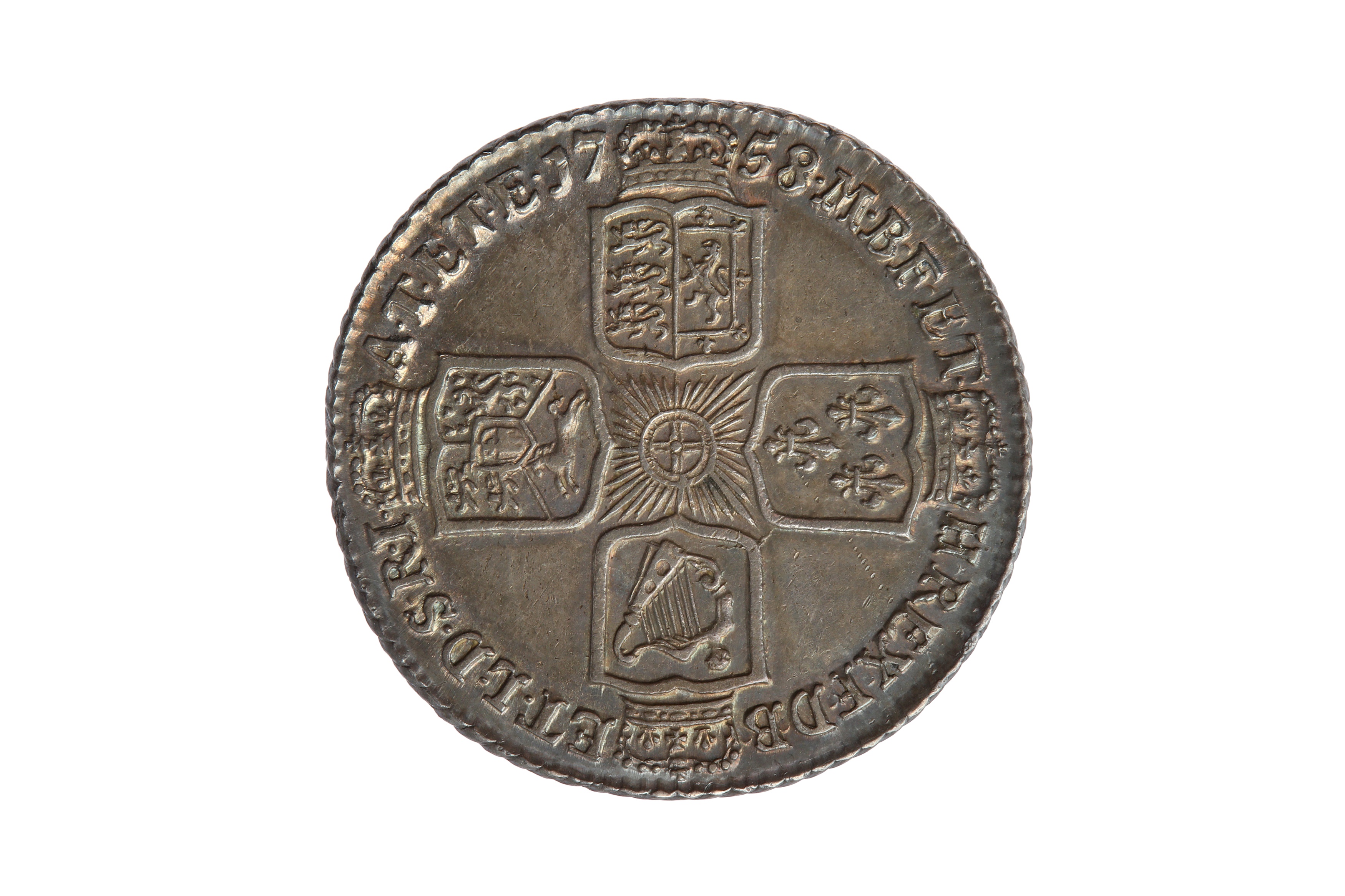 GEORGE II (1727 - 1760), 1758 SHILLING. - Image 2 of 2