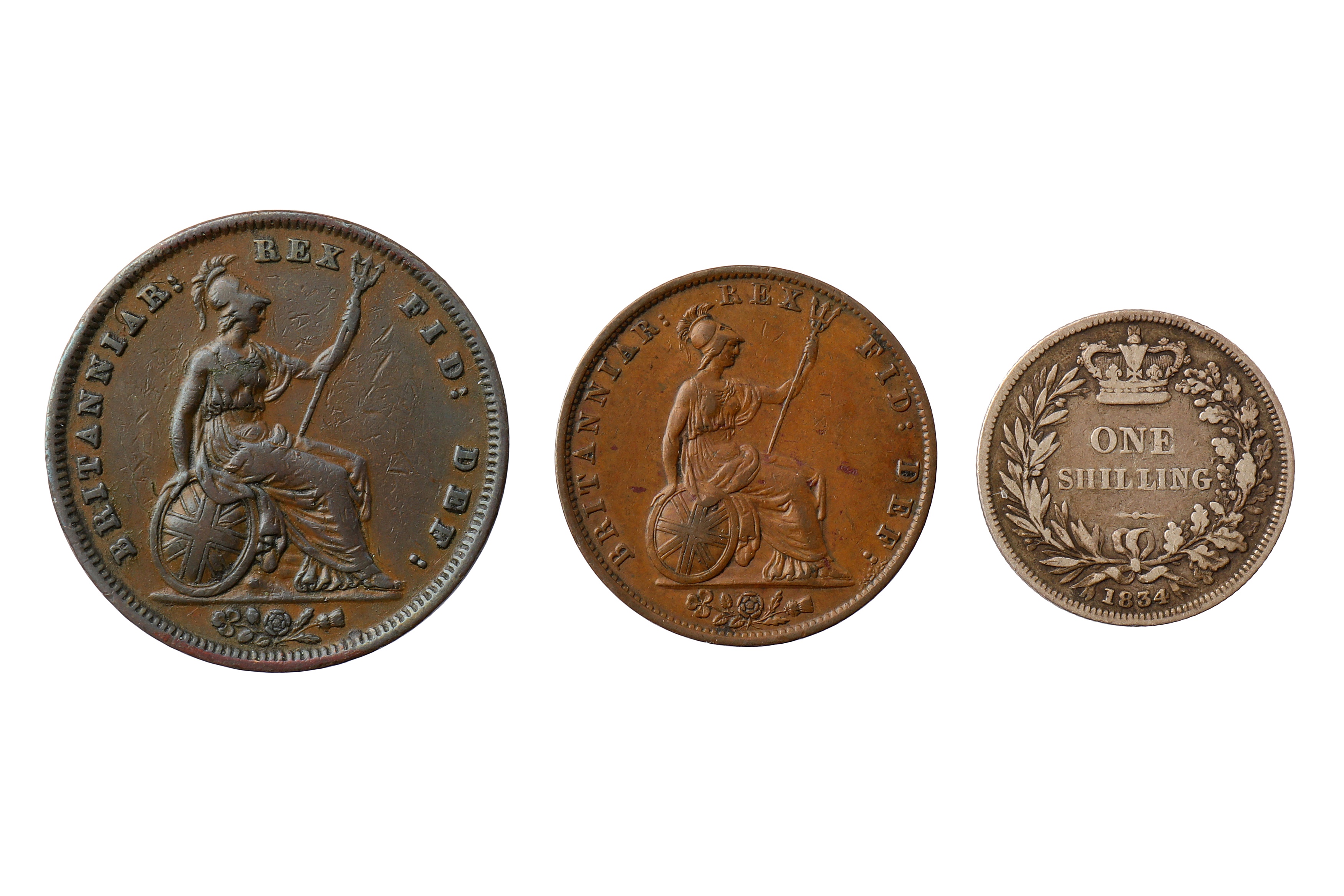 WILLIAM IV (1830 - 1837), 3X COINS  - Image 2 of 2
