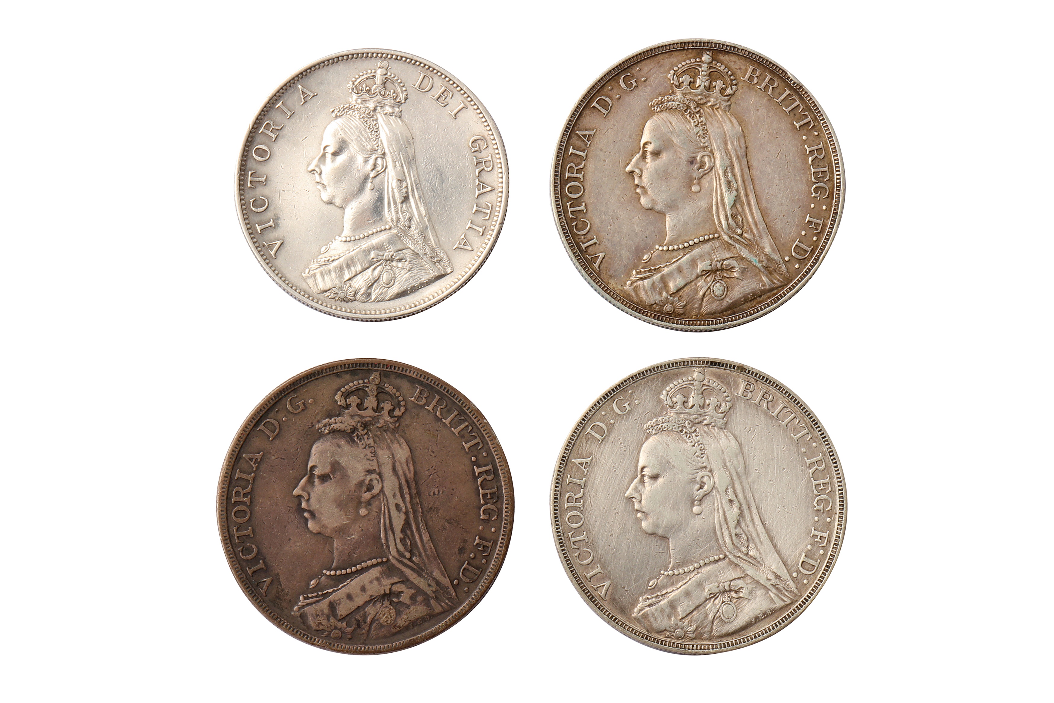 VICTORIA (1837 - 1901) 4X SILVER COINS 