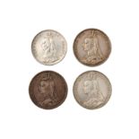 VICTORIA (1837 - 1901) 4X SILVER COINS 