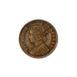 BRITISH INDIA, VICTORIA (1837 - 1901) 1887-B 1/4 RUPEE.