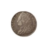 GEORGE II (1727 - 1760), 1743 SIXPENCE.