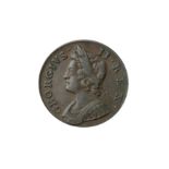 GEORGE II (1727 - 1760), 1739 HALFPENNY.