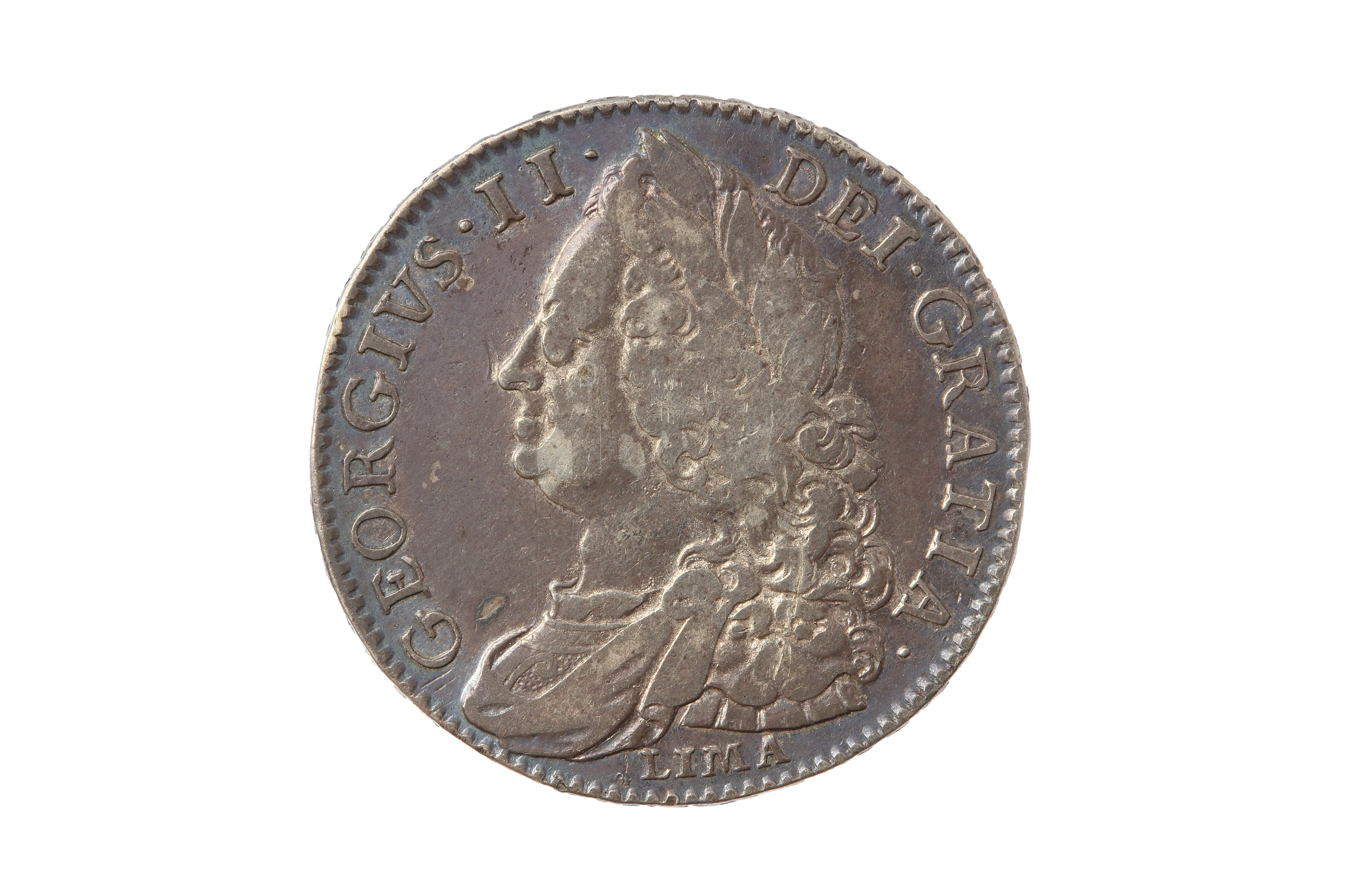 GEORGE II (1727 - 1760), 1746 LIMA HALFCROWN.