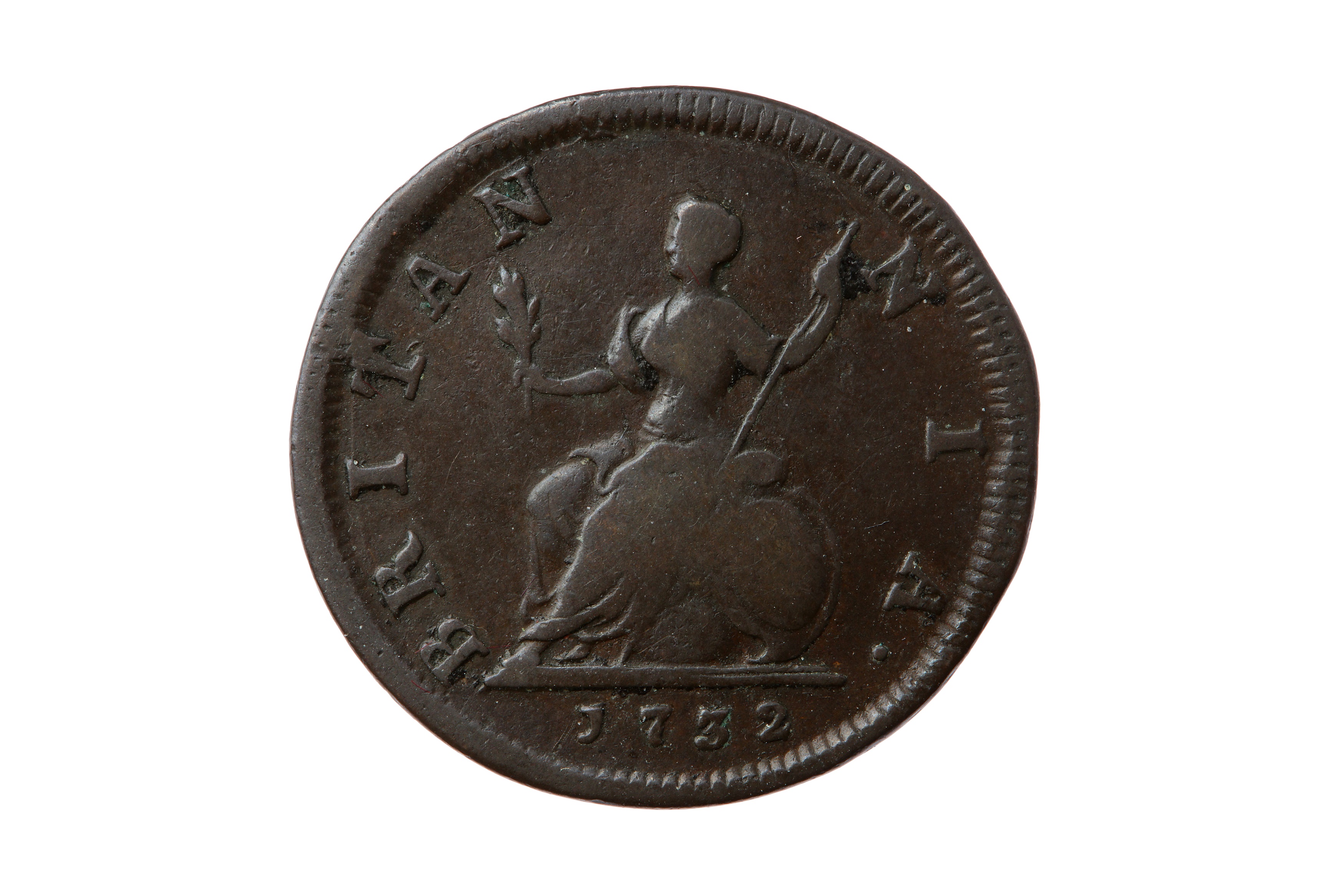 GEORGE II (1727 - 1760), 1732 FARTHING. - Image 2 of 2