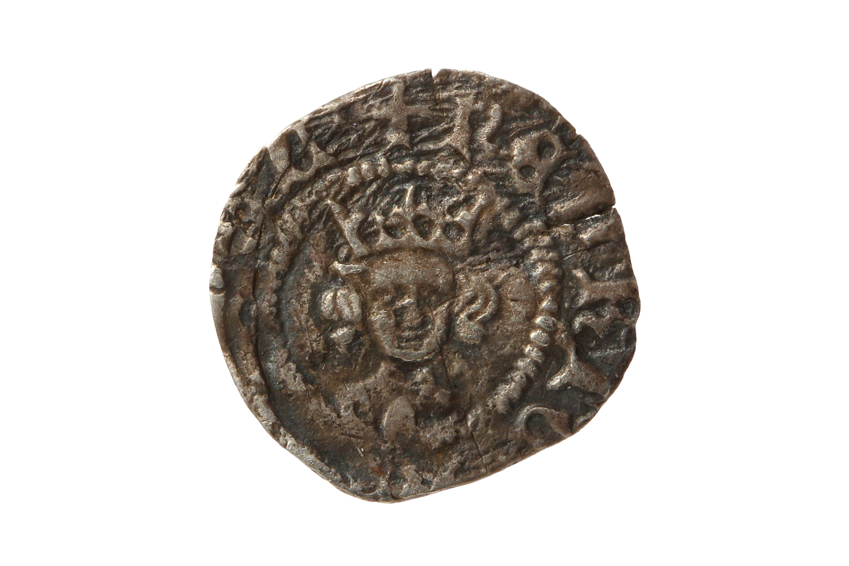 HENRY VI (FIRST REIGN, 1422 - 1461) LEAF TREFOIL ISSUE, LONDON MINT HALFPENNY.