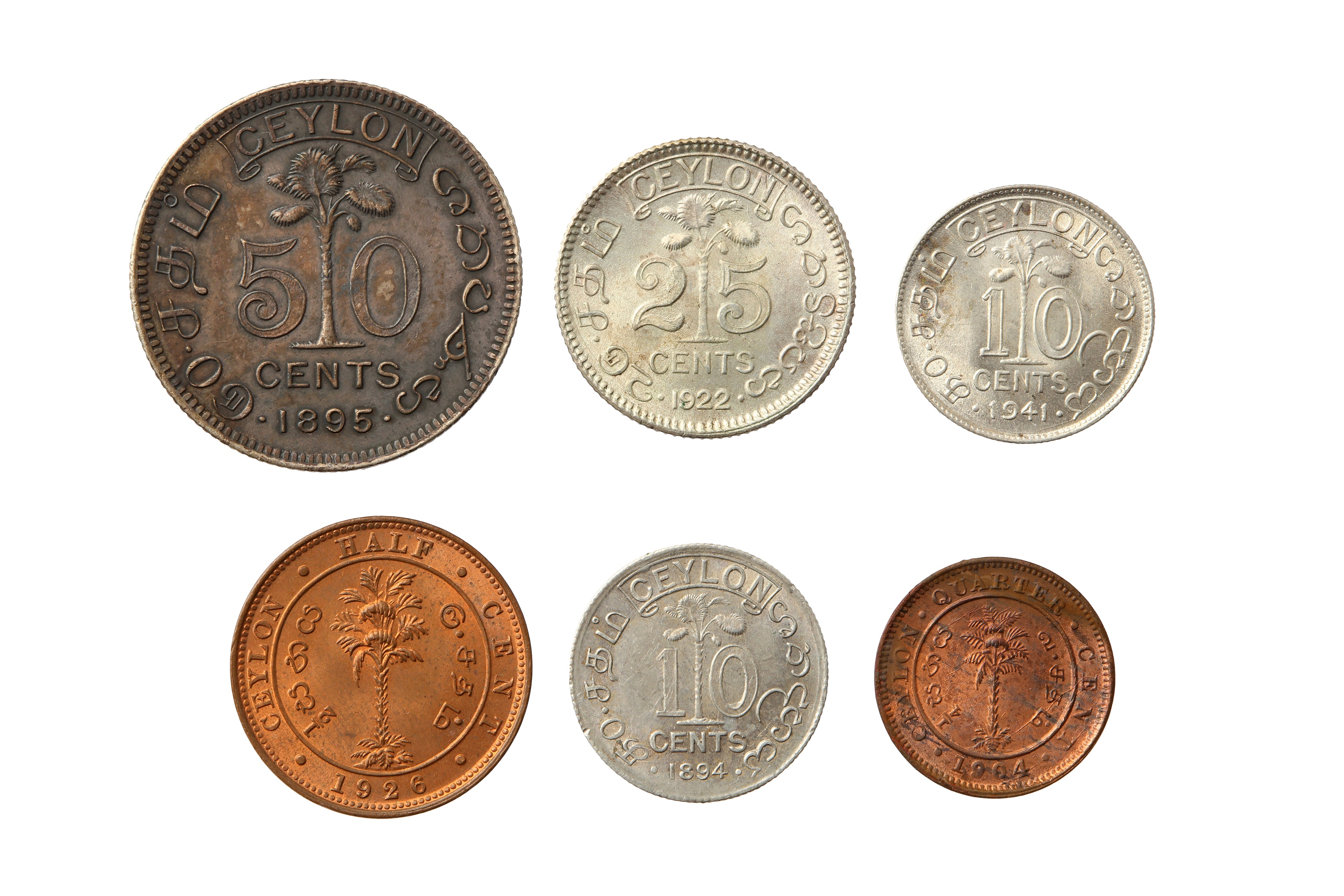 CEYLON, 7X COINS - Bild 2 aus 2