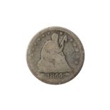 USA, 1854-O 25 CENTS/QUARTER DOLLAR.