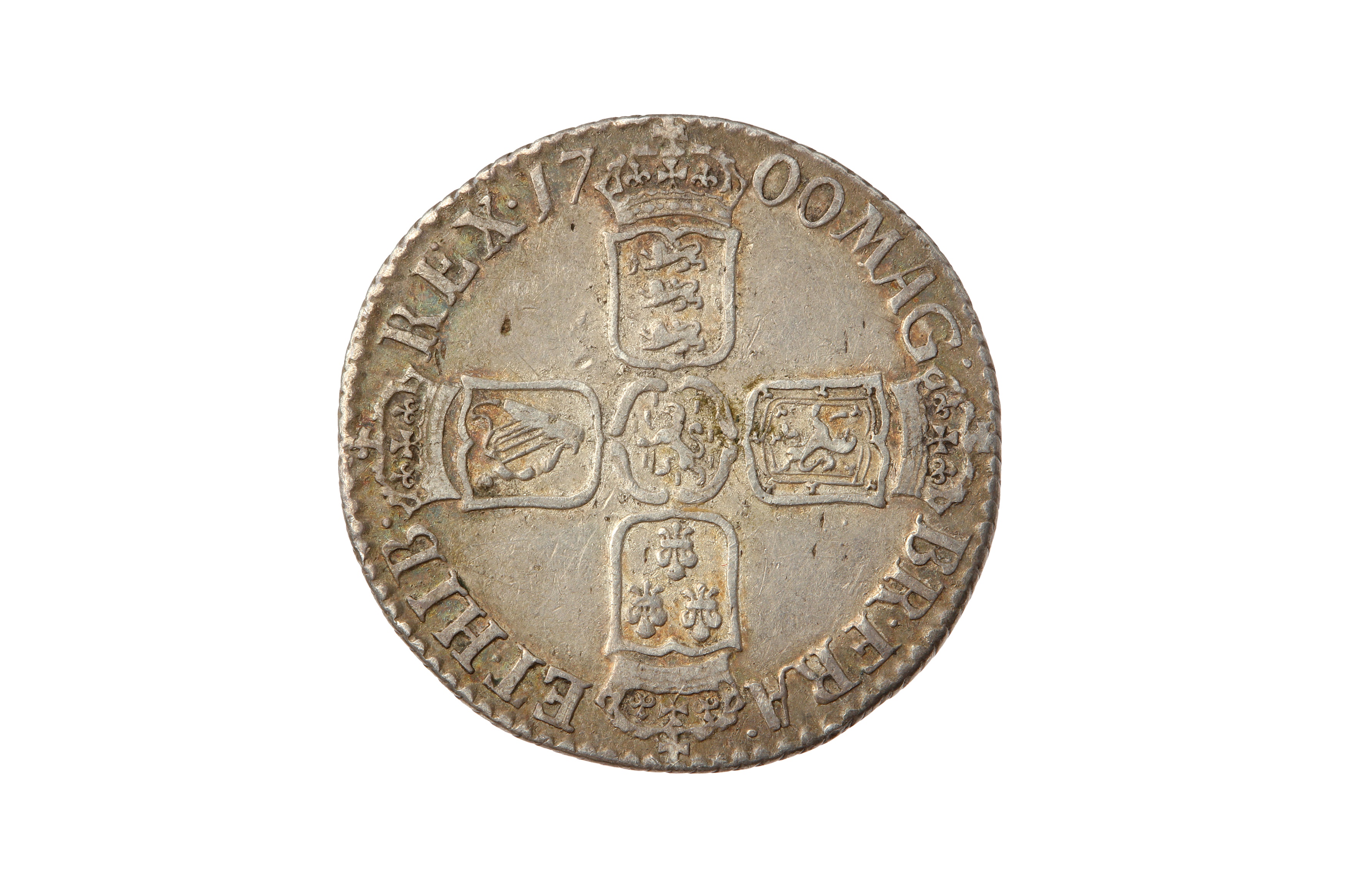 WILLIAM III (1694 - 1702), 1700 SHILLING. - Image 2 of 2