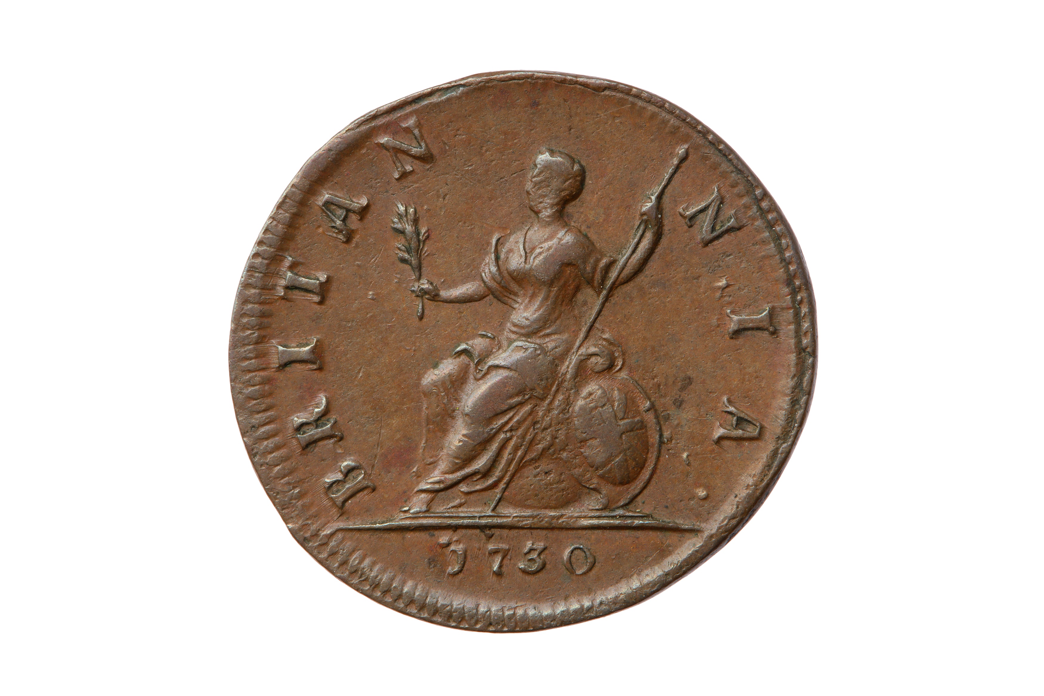 GEORGE II (1727 - 1760), 1730 FARTHING. - Image 2 of 2