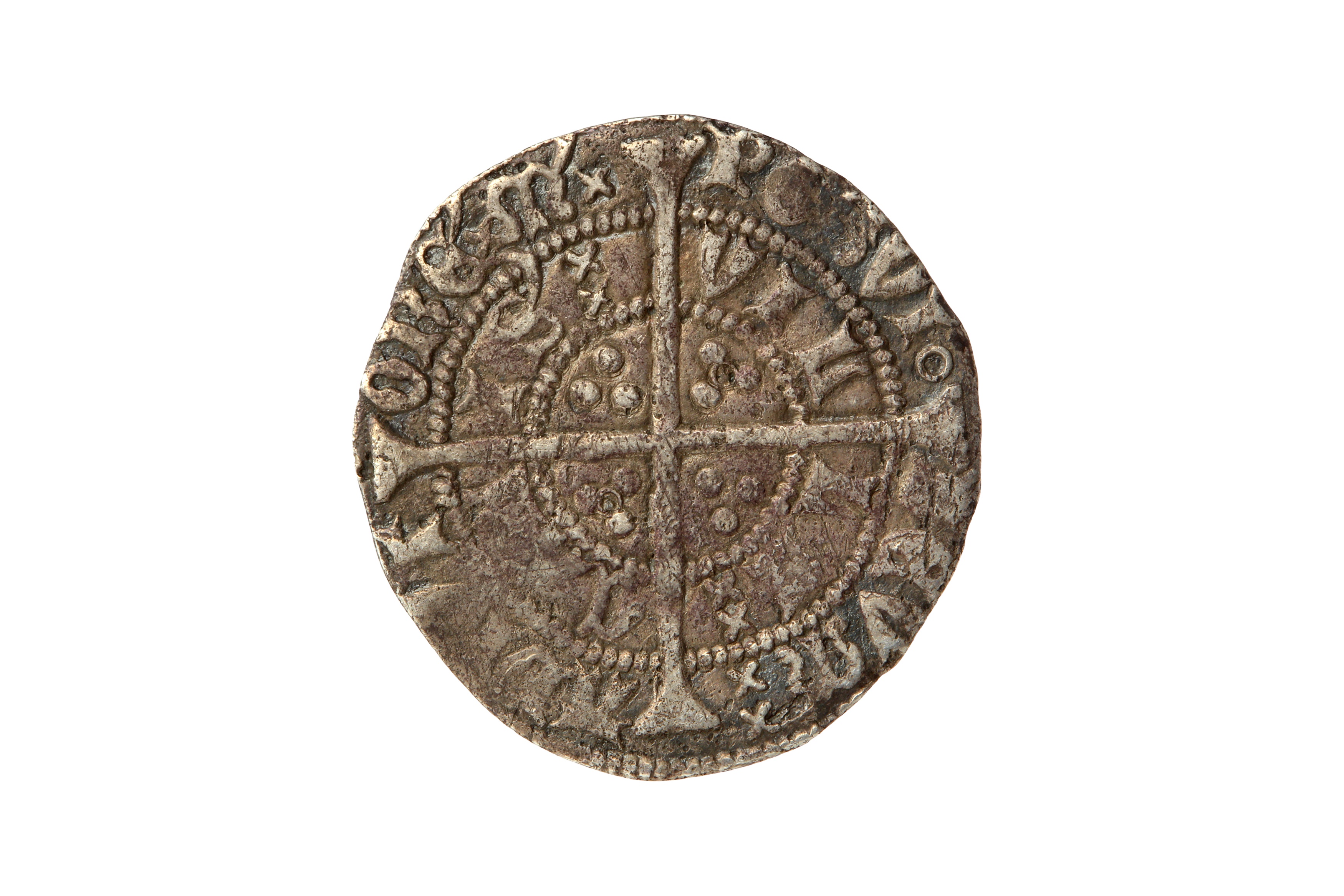 HENRY VI (FIRST REIGN, 1422 - 1461) ANNULET ISSUE, CALAIS MINT HALFGROAT. - Image 2 of 2