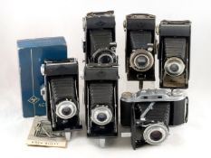 A Group of Agfa Billy 120 Folding Cameras.