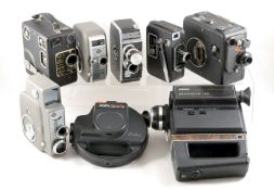 A Selection of Cine Cameras inc 8mm Kodak Ektasound.