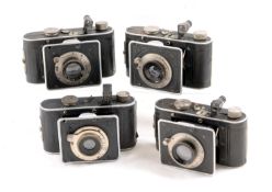 Group of Four Foth Derby Folding 127 Roll Film Cameras