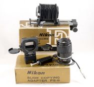 Nikon Bellows Focussing Attachment II with Slide Coping Adapter.