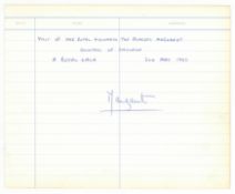 Royal Signatures.- Incl. Princess Margaret, Countess of Snowdon