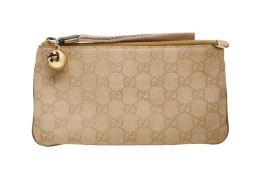 Gucci Beige Monogram Flat Pouch
